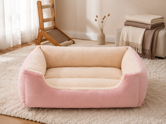 Panier Douillet Rose poudré – Confort Ultime pour Chiens & Chats | PupGenius