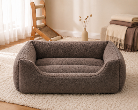 Panier Douillet Gris taupe – Confort Ultime pour Chiens & Chats | PupGenius