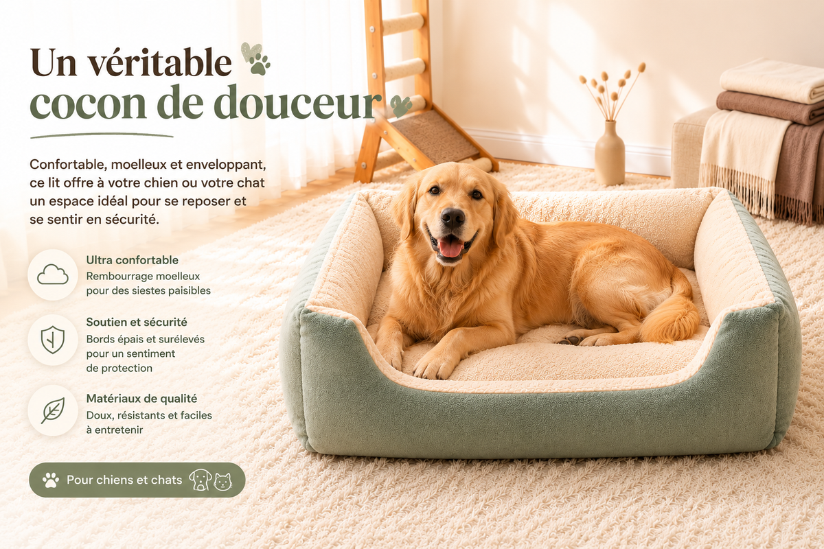 Panier Douillet Vert sauge -PupGenius