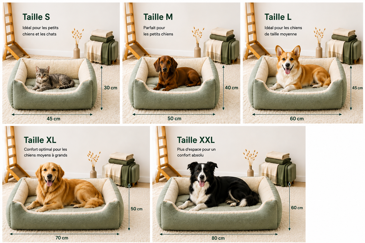 Panier Douillet Vert sauge -PupGenius